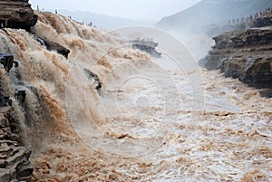 Hukou Waterfall of China's Yellow River photo