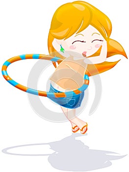 Hula hoop girl