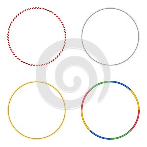 Hula Hoop isolated on white. Gymnastics, fitness and diet concept. photo