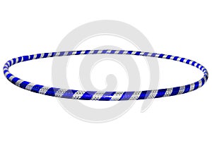 The hula Hoop silver with blue isolated on white background