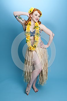 Hula Pinup Girl