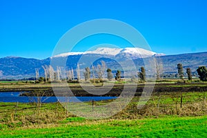 Hula Valley and Mount Hermon, Northern Israel