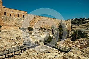 Hulda Gates and Southern Steps in Old City Jerusalem photo