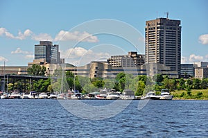 Hull Marina and View of the City of Gatineau