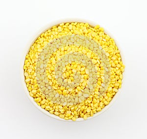 Hulled-split mung bean