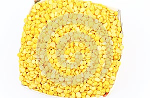 Hulled-split mung bean