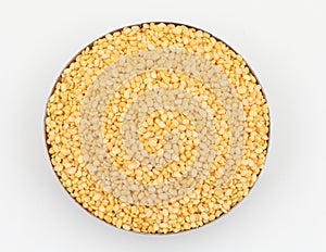 Hulled-split mung bean