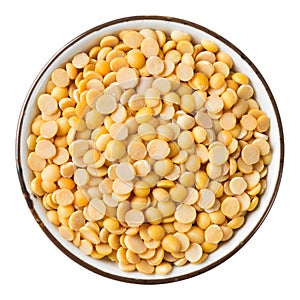 Hulled split soybean