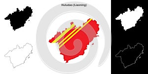 Huludao outline map