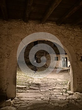 Hum Smallest Town in the World by Night / Istria, Croatia