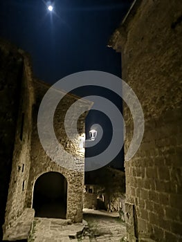 Hum Smallest Town in the World by Night / Istria, Croatia