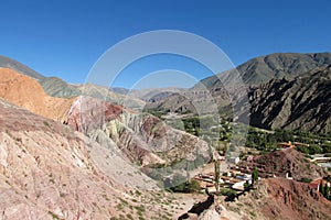 Humahuaca mountains panorama view photo
