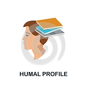 Humal Profile icon. Simple element from critical thinking collection. Creative Humal Profile icon for web design, templates,