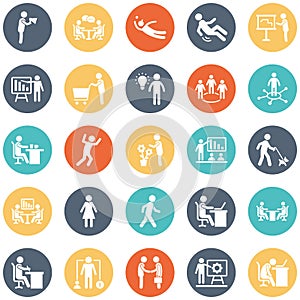 Human Activity vector icons set every single icon can be easily modified or edited