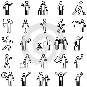 Human Activity vector icons set every single icon can be easily modified or edited