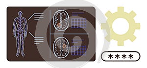 Human Anatomy and Brain Data Analysis with Cybersecurity Elements
