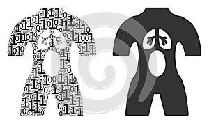 Human Anatomy Composition of Binary Digits