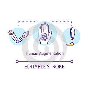 Human augmentation concept icon