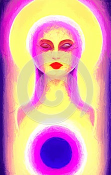 Human aura of alien person - abstract digital art