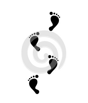 Human Bare Footprints Silhouette Icon photo