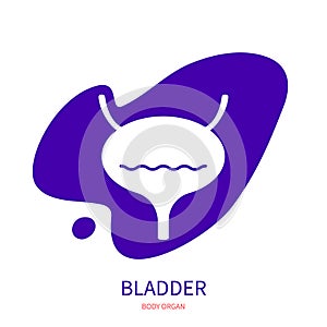 Human bladder body organ silhouette pictogram icon