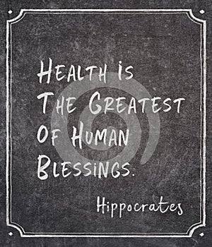 Human blessing Hippocrates photo
