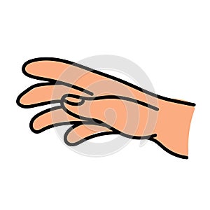 Human body part hand fingers