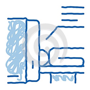 human body scan x-ray doodle icon hand drawn illustration