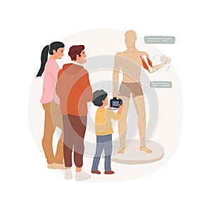 Human body stand isolated cartoon vector illustration.