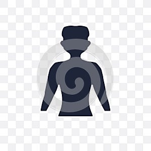Human body standing black transparent icon. Human body standing