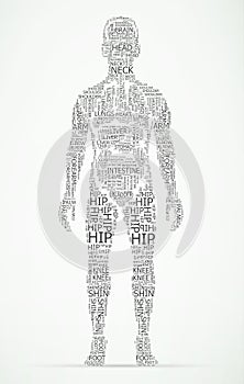 Human body wordcloud photo