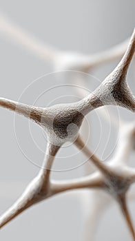 Human bone cross section microscopic view