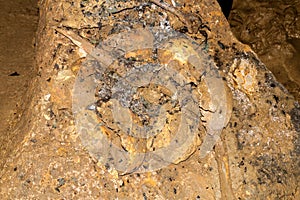 Human bones in Quiocta Cavern near Chachapoyas, Pe