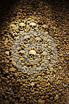 Human bones and skulls as pirate texture