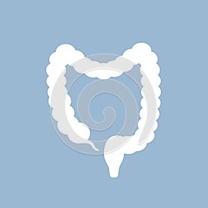 Human bowels vector icon