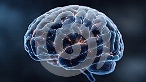 Human brain artificial intelligence connection. Thinking process neural network. developing machine Ai learning