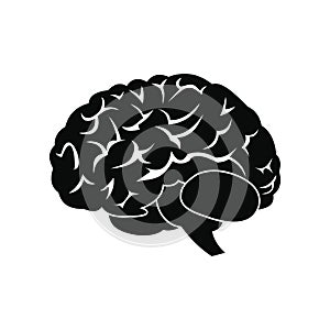 Human brain black icon