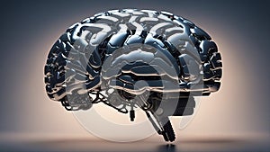 human brain a brain with a key in it artificial intelligence technology integrated science background