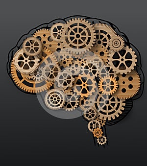 Human brain build out of cogs and gears