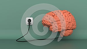 Human brain concept idea 3d image