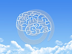 Human brain cloud shape