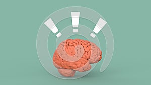 Human brain concept idea 3d image