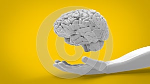 Human brain concept idea 3d image