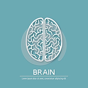 Human brain creativity symbol