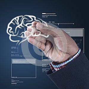 Human brain development concept