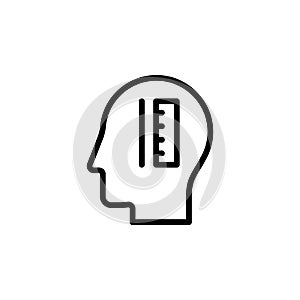 human, brain, education icon. Simple thin line, outline vector of Mind process icons for UI and UX, website or mobile application