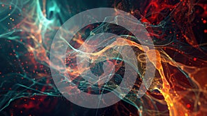 Human brain enhanced by AI neural networks and research tools.