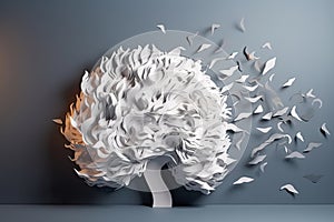 human brain explodes with ideas concept Think differently creative