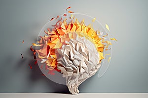 human brain explodes with ideas concept Think differently creative