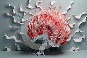 human brain explodes with ideas concept Think differently creative